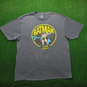 DC Comics Batman Tshirt Mens 3XLT Blue Dark Knight Logo Graphic Superhero Tee